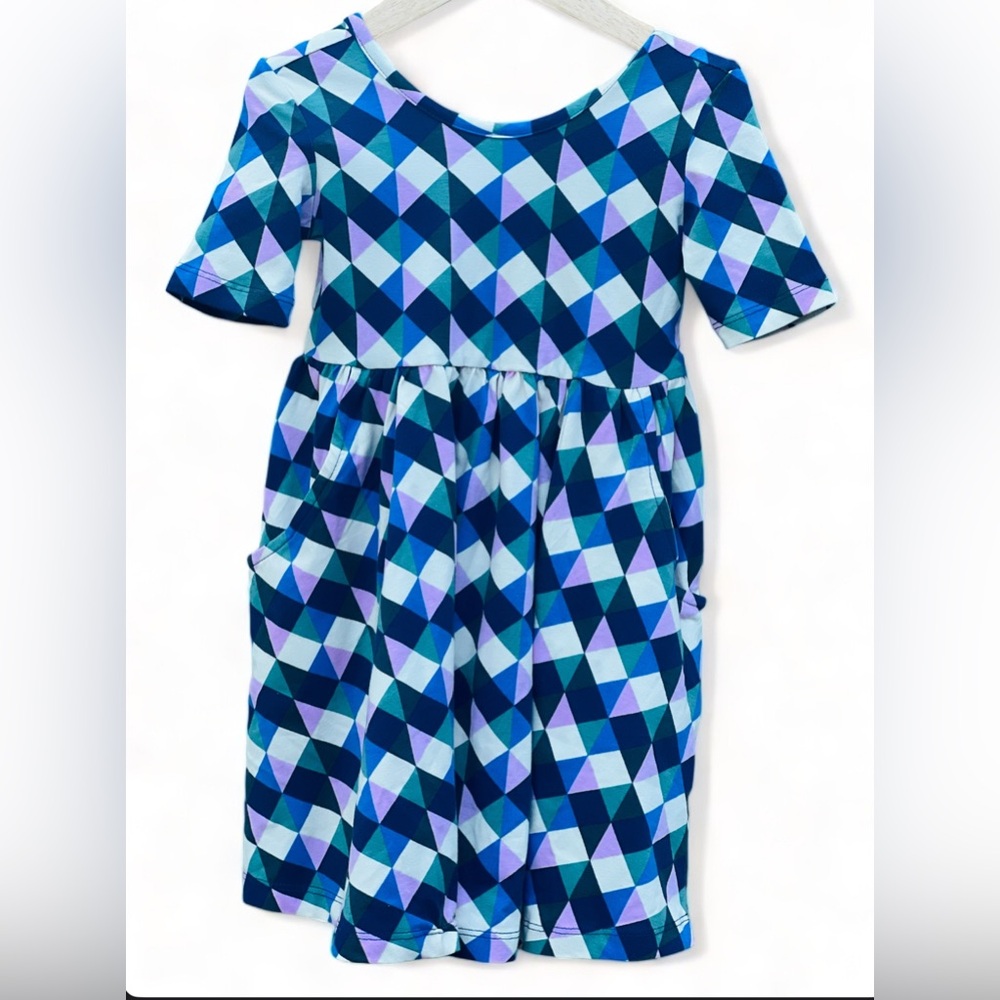 Hanna Andersson Geometric Print Multi Skater Dress